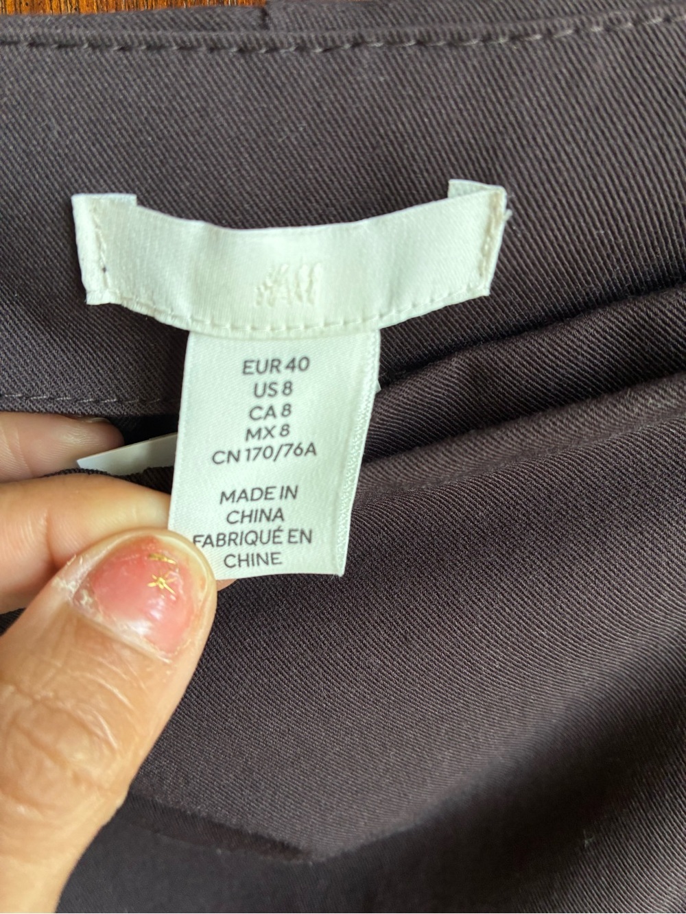 H&M Asymmetrical Wrap Skort – Brown Size 8 NWT - Picture 4 of 8